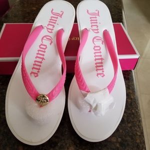 JUICY COUTURE Isabelle wedges slides flip flops 9M Bridal